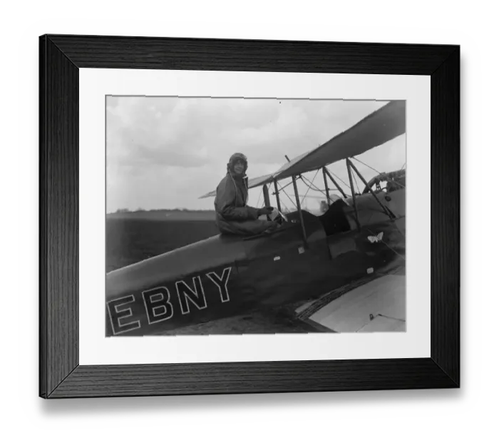 Framed Print : More women learning to fly. London pupils who show skill and coolness, at Stag Framed Print : More women learning to fly. London pupils who show skill and coolness, at Stag