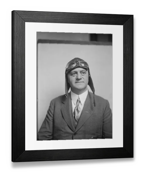 Framed Print : Retired American business man to fly round the world. Mr George H Storck who has Framed Print : Retired American business man to fly round the world. Mr George H Storck who has