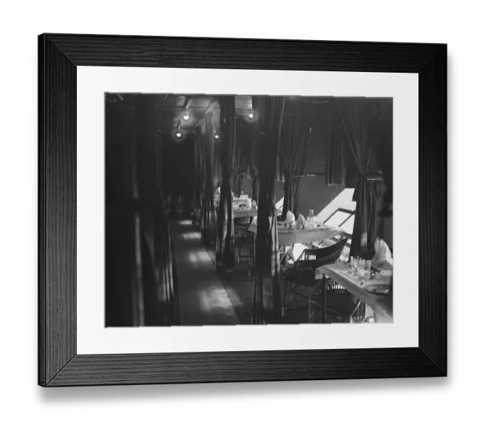 Framed Print : R 36 ready for launching at Inchinnan. A view of the dining room 19 March 1921 Framed Print : R 36 ready for launching at Inchinnan. A view of the dining room 19 March 1921