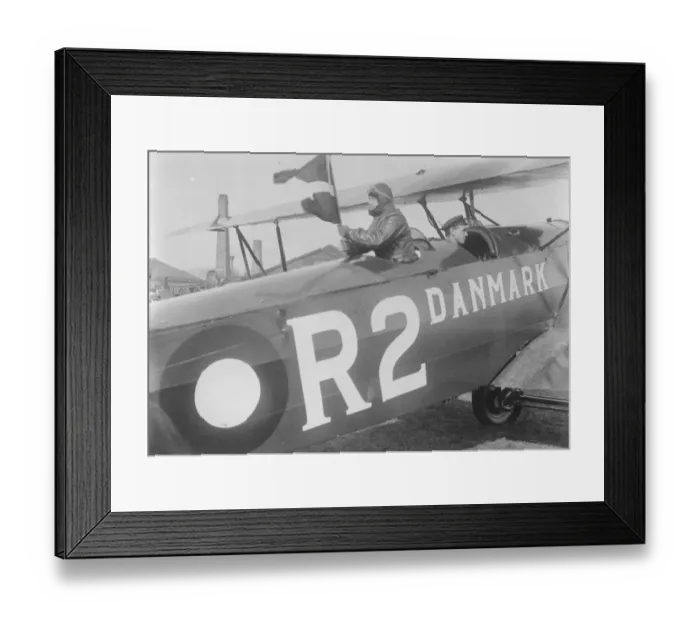 Framed Print : Danish airmens flight to Tokyo. Danish airmen are now engaged in a flight