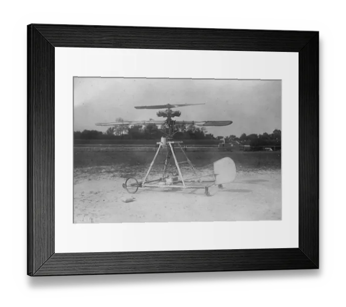 Framed Print : The helicoplane, the quick started aeroplane. Which is being made by M Douheret Framed Print : The helicoplane, the quick started aeroplane. Which is being made by M Douheret