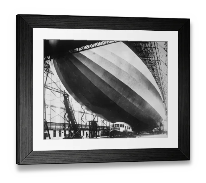 Framed Print : First photograph of Zepplin which will attempt to cross the Atlantic next week Framed Print : First photograph of Zepplin which will attempt to cross the Atlantic next week