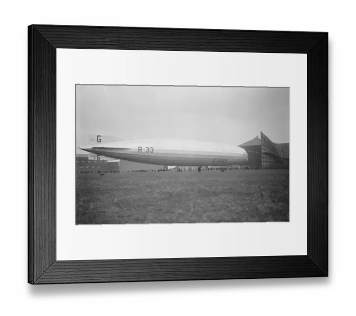 Framed Print : R 33 Limps home with crumpled bow 29 hours after she was torn from her moorings at Pulham Framed Print : R 33 Limps home with crumpled bow 29 hours after she was torn from her moorings at Pulham