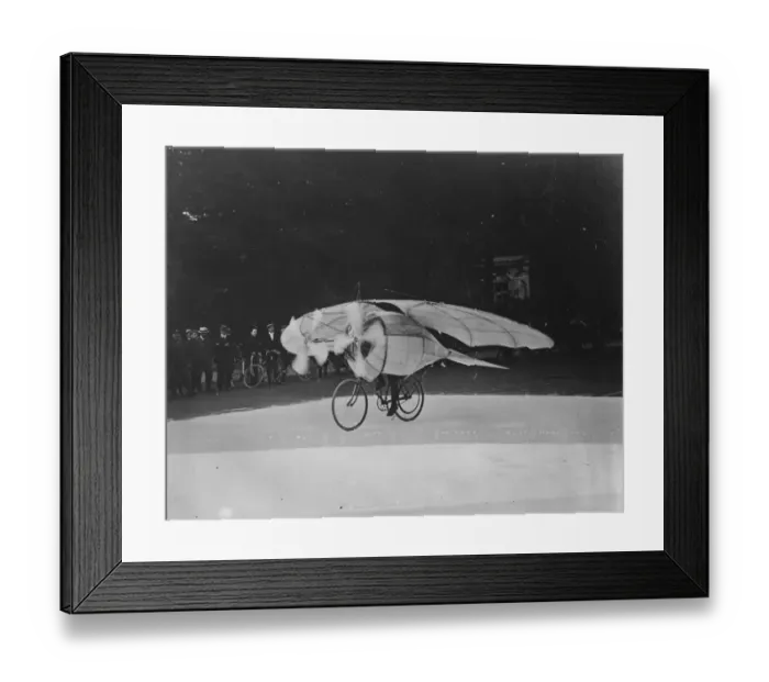 Framed Print : Man power planes try for 10, 000 Francs prize A man driven aeroplane at Paris Framed Print : Man power planes try for 10, 000 Francs prize A man driven aeroplane at Paris