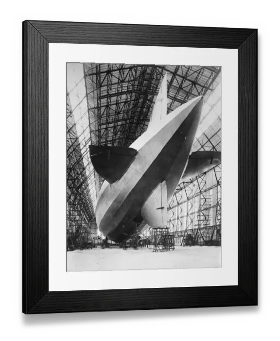 Framed Print : First photos of the zeppelin which will attempt to cross the Atlantic. Built for