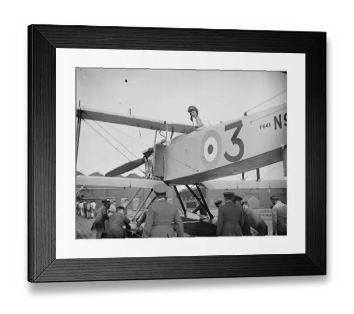 Framed Print : Crown Prince of Rumanias flight in British Amphibian machine at Martlesham Framed Print : Crown Prince of Rumanias flight in British Amphibian machine at Martlesham