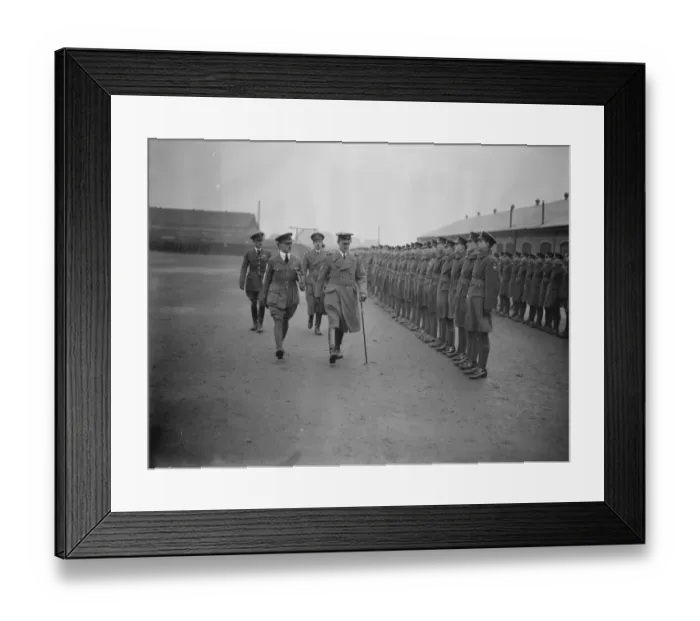 Framed Print : Air Commodore Steel inspects fully fledged aircraftsmen at Cranwell training centre Framed Print : Air Commodore Steel inspects fully fledged aircraftsmen at Cranwell training centre