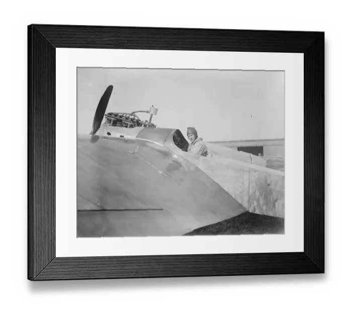 Framed Print : Mr F Courtney tests a bird like side car monoplane at Croydon Major Cooper built the machine Framed Print : Mr F Courtney tests a bird like side car monoplane at Croydon Major Cooper built the machine