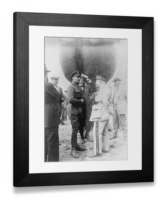 Framed Print : Argentine airmans world flight. Major Zanni, the Argentine airman, who is Framed Print : Argentine airmans world flight. Major Zanni, the Argentine airman, who is