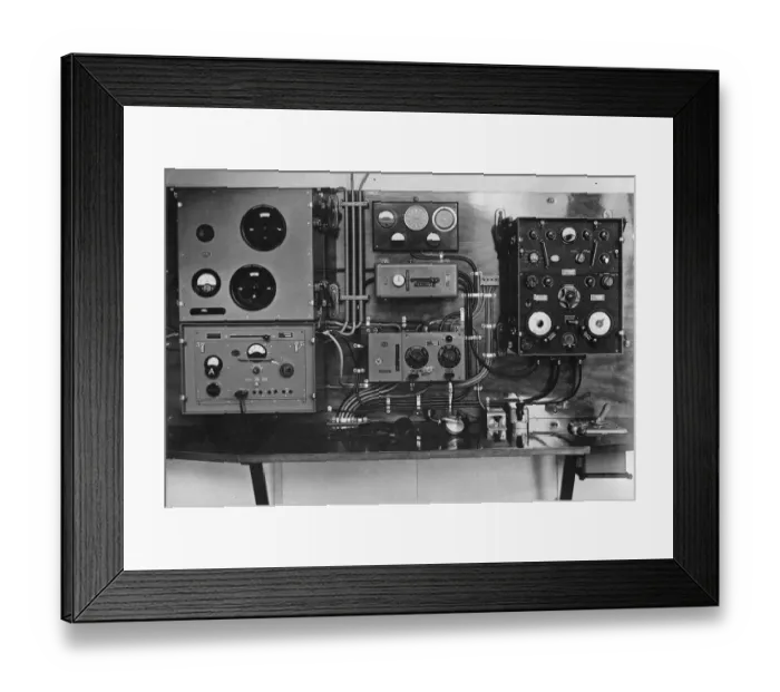 Framed Print : Flying Ships wireless Room. A view of the flying ship Dornier X who is preparing Framed Print : Flying Ships wireless Room. A view of the flying ship Dornier X who is preparing