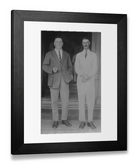 Framed Print : British Round - the - World Flight. Squadron - Leader Stuart MacLaren and his Framed Print : British Round - the - World Flight. Squadron - Leader Stuart MacLaren and his