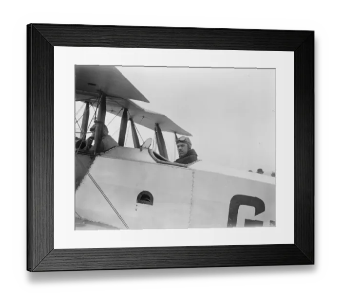 Framed Print : British Air Race Round Britain Pilot F C Broome 8 September 1922