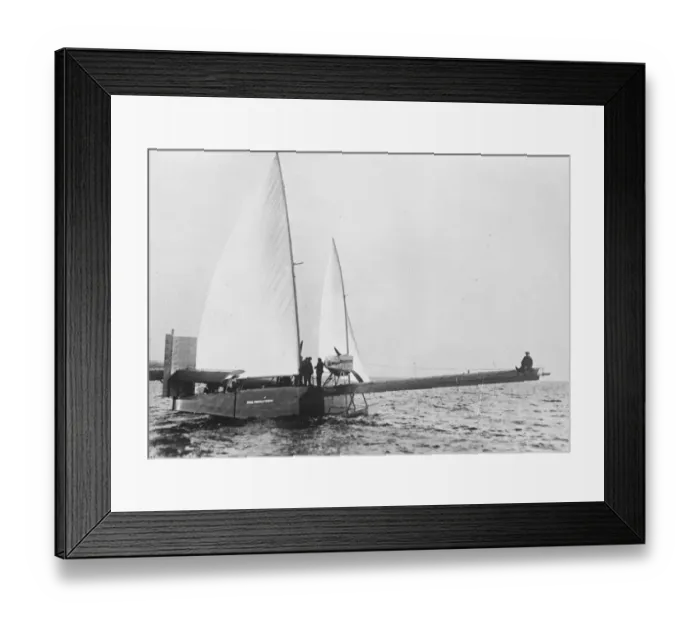 Framed Print : New flying boat with sails The beardmore-Rohrbach flying boat, represents an interesting