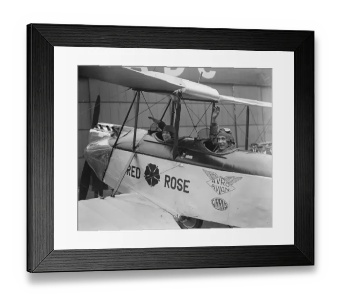 Framed Print : Captain Lancaster and Mrs Miller start on flight to Australia. Captain Lancaster Framed Print : Captain Lancaster and Mrs Miller start on flight to Australia. Captain Lancaster