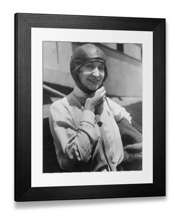 Framed Print : Mme Luba Phillipps, who will soon attempt a Trans Atlantic flight to London. 8 Framed Print : Mme Luba Phillipps, who will soon attempt a Trans Atlantic flight to London. 8