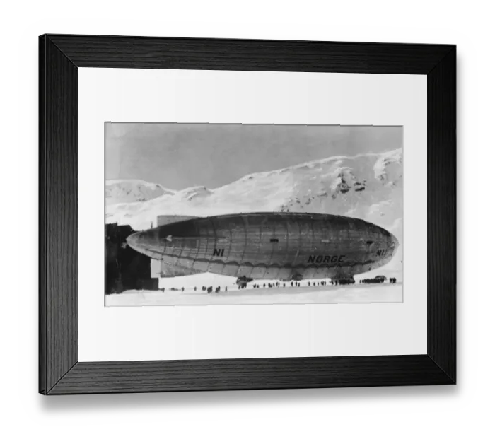Framed Print : By aeroplane and airship across the North Pole. The Norge at Spitzbergen 24