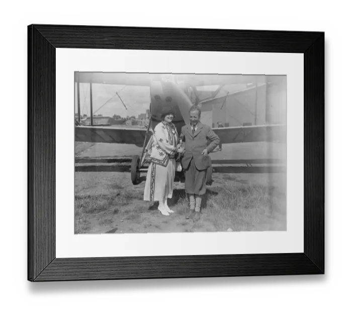 Framed Print : Cobham wins great air race Cobham and his wife immediately after landing 12 August 1924 Framed Print : Cobham wins great air race Cobham and his wife immediately after landing 12 August 1924