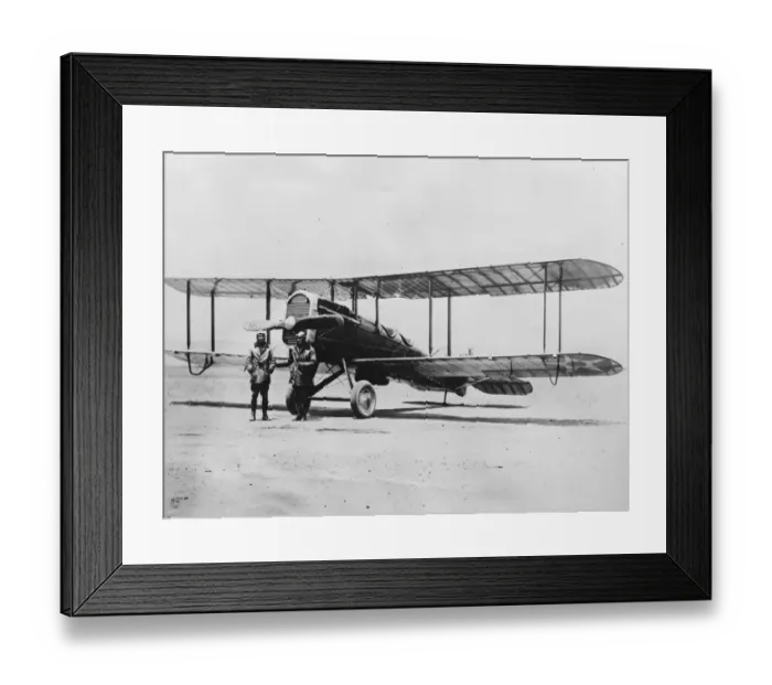 Framed Print : Airmen to fly for four days and nights. Take on fuel and suppliees whilein the air Two Framed Print : Airmen to fly for four days and nights. Take on fuel and suppliees whilein the air Two