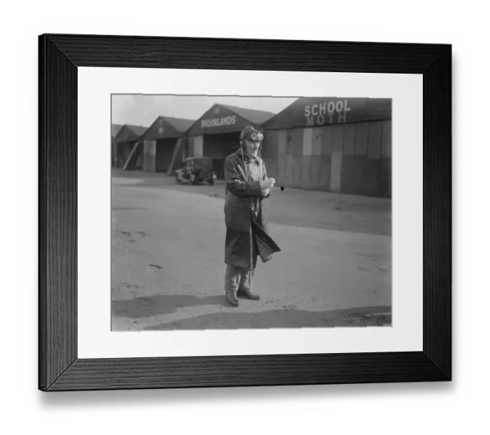 Framed Print : Opening of the Brooklands Aero club. Sir Horace Plunkett was enrolled as the first