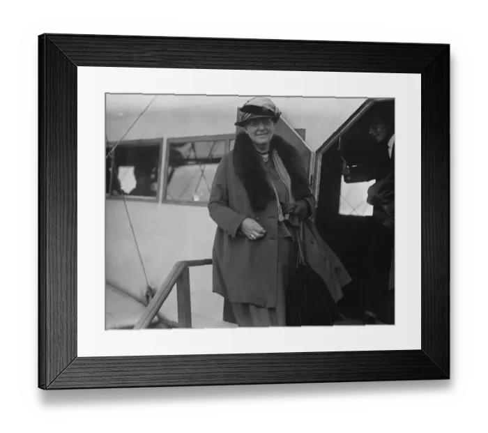 Framed Print : Her 70th birthday in the air. Miss Tate Stephens celebrated her 70th birthday by Framed Print : Her 70th birthday in the air. Miss Tate Stephens celebrated her 70th birthday by