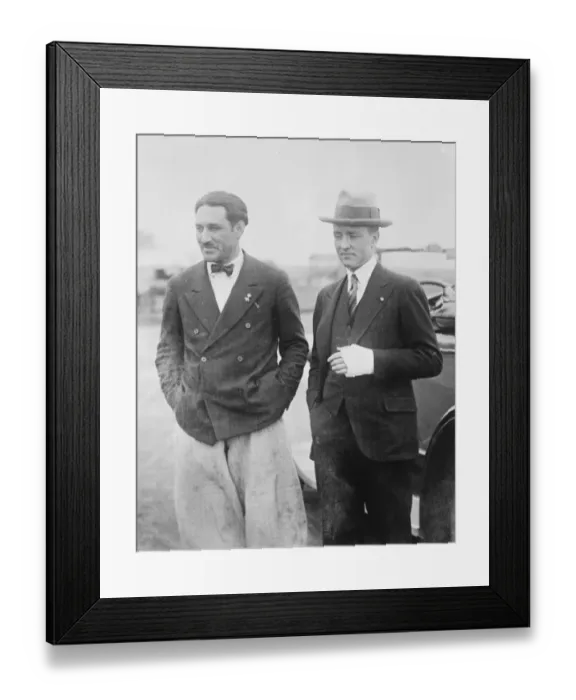 Framed Print : Com Byrd and Acosta await turn of weather to start on New York - Paris non stop flight Framed Print : Com Byrd and Acosta await turn of weather to start on New York - Paris non stop flight
