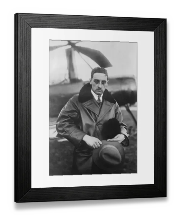 Framed Print : Capt F T Courtney. Posed. 1927 Framed Print : Capt F T Courtney. Posed. 1927