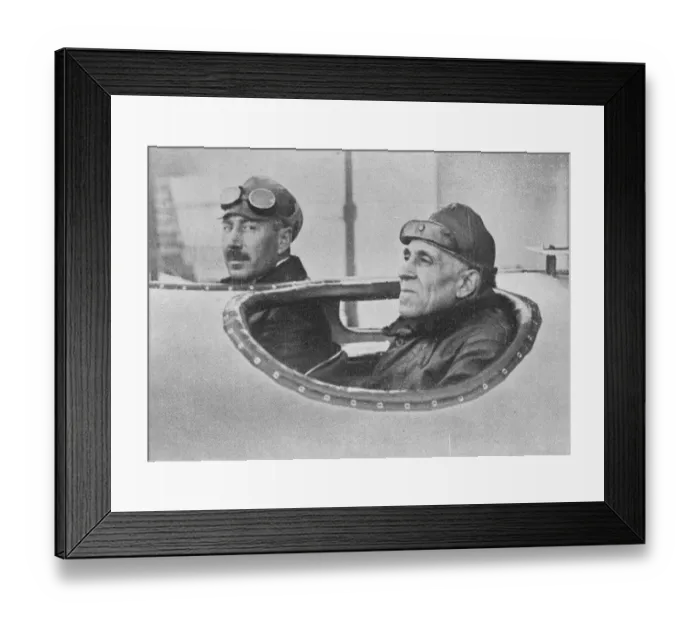 Framed Print : Airmen who have flown the Atlantic Commander Sacadura Cabral ( left ) and Captain Framed Print : Airmen who have flown the Atlantic Commander Sacadura Cabral ( left ) and Captain