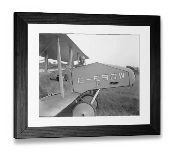 Framed Print : Trials of first British low powered biplane take place at Cove Common, Farnborough Framed Print : Trials of first British low powered biplane take place at Cove Common, Farnborough