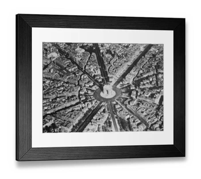 Framed Print : Paris as seen from the air. Showing the Place de L etoile. 1 November 1928
