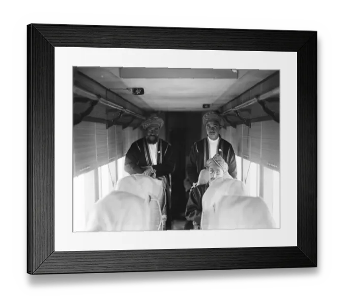 Framed Print : Sultan of Zanzibar at Croydon aerodrome. A flight over London. 8 June 1929 Framed Print : Sultan of Zanzibar at Croydon aerodrome. A flight over London. 8 June 1929