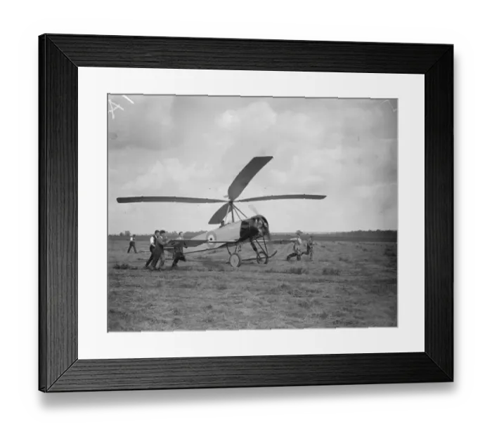 Framed Print : Air ministrys first windmill plane at Hamble aerodrome. The windmill Framed Print : Air ministrys first windmill plane at Hamble aerodrome. The windmill