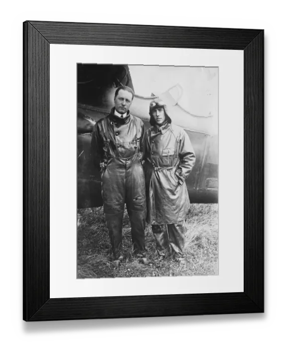 Framed Print : Brothers in a long non stop flight. The brothers Arrachart left Le Bourget aerodrome Framed Print : Brothers in a long non stop flight. The brothers Arrachart left Le Bourget aerodrome