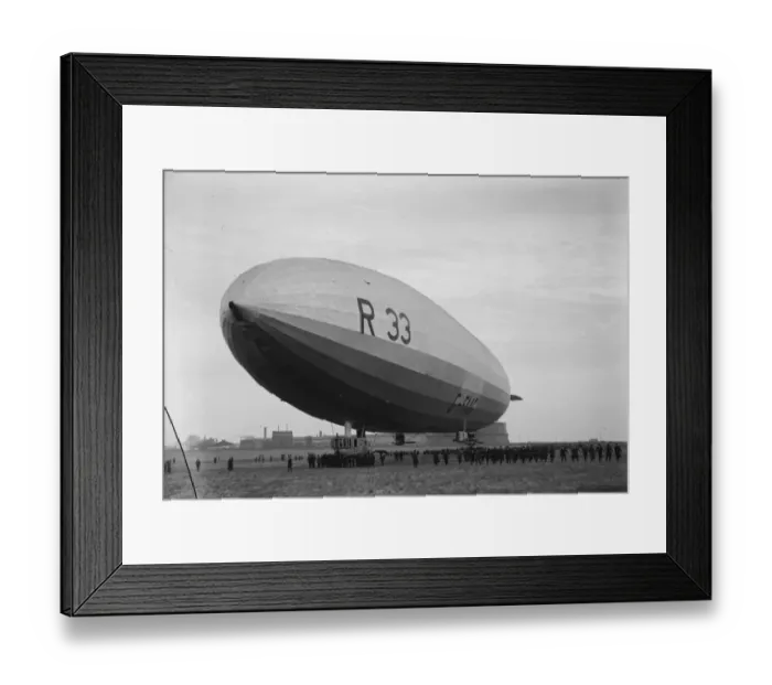 Framed Print : First flight of a British airship for over three years. R33 leaves Cardington Aerodrome Framed Print : First flight of a British airship for over three years. R33 leaves Cardington Aerodrome