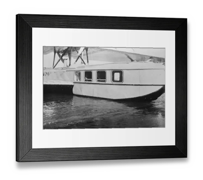 Framed Print : New hydroplane air service A regular hydroplane service is to be maintained between Rome