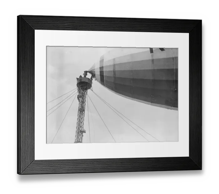 Framed Print : Important mooring masts tests at Pulham air station One of the crew for the R33 Framed Print : Important mooring masts tests at Pulham air station One of the crew for the R33