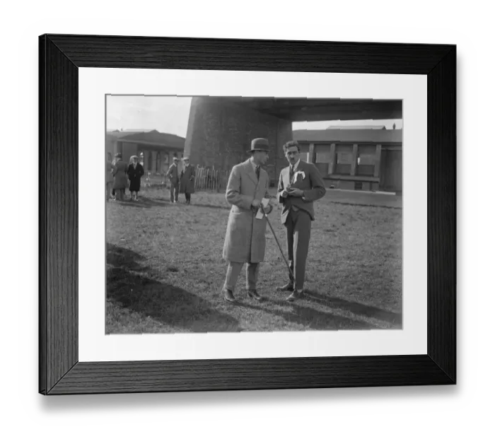 Framed Print : The Duke of York at Lympne. The Duke of York with Mr Courtney, the famous airman