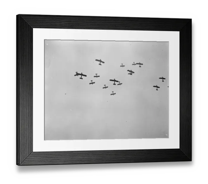 Framed Print : Practising thrills for great air pageant Two flights of British planes changing Framed Print : Practising thrills for great air pageant Two flights of British planes changing