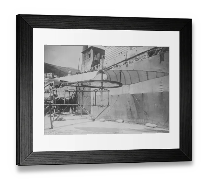 Framed Print : The Problem of Vertical Flight M Oehmichens famous experimental machine appears Framed Print : The Problem of Vertical Flight M Oehmichens famous experimental machine appears