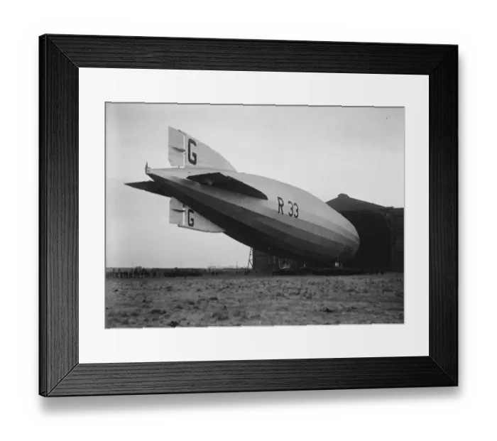 Framed Print : First flight of a British airship for over three years. R33 leaves Cardington Aerodrome Framed Print : First flight of a British airship for over three years. R33 leaves Cardington Aerodrome