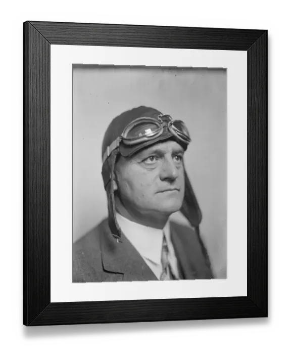 Framed Print : Retired American buisness man to fly round the world. Mr George H Storck. 7 September Framed Print : Retired American buisness man to fly round the world. Mr George H Storck. 7 September