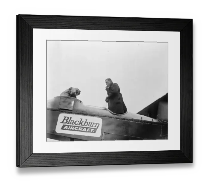 Framed Print : British Air Race Round Britain Pilot R W Kenworthy 8 September 1922 Framed Print : British Air Race Round Britain Pilot R W Kenworthy 8 September 1922
