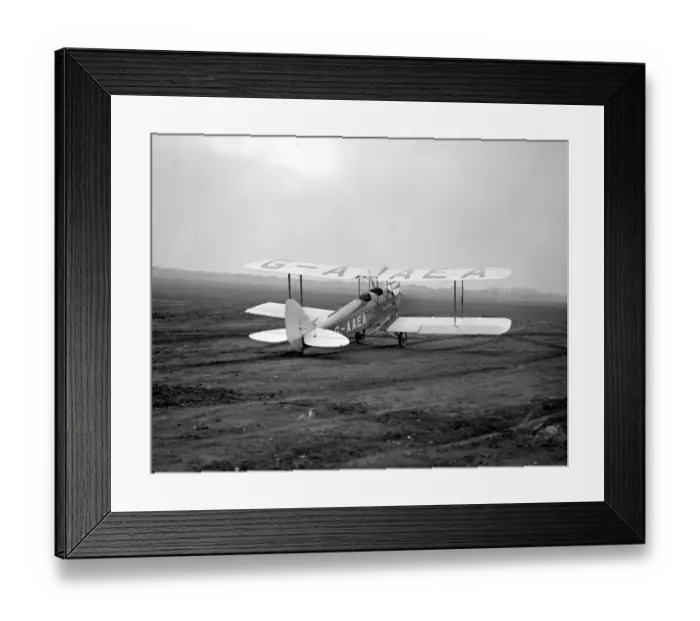 Framed Print : At Stag Lane Aerodrome. Mrs Spencer Cleaver before leaving in their Gypsy Moth Framed Print : At Stag Lane Aerodrome. Mrs Spencer Cleaver before leaving in their Gypsy Moth