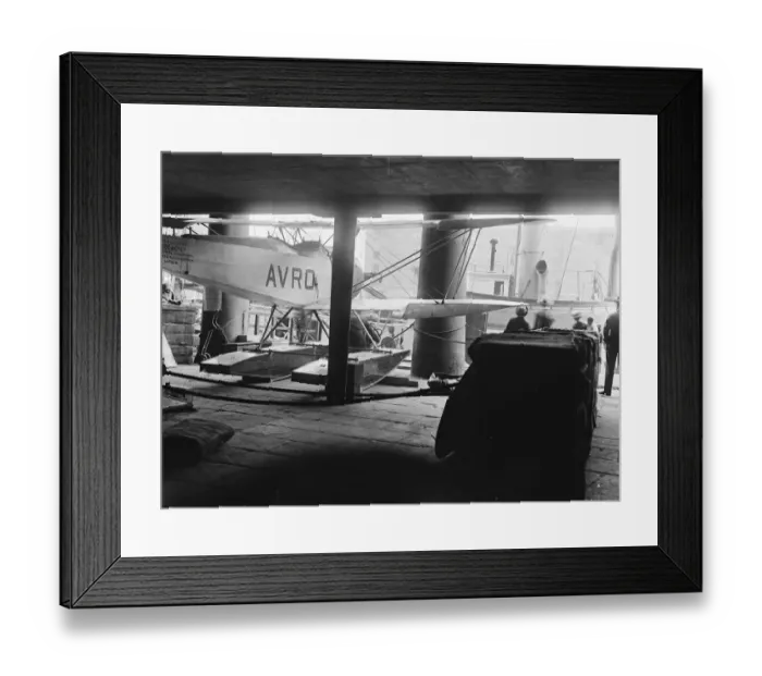 Framed Print : The Antarctic Avro. The Avro Antarctic aeroplane, which is to be taken on Framed Print : The Antarctic Avro. The Avro Antarctic aeroplane, which is to be taken on