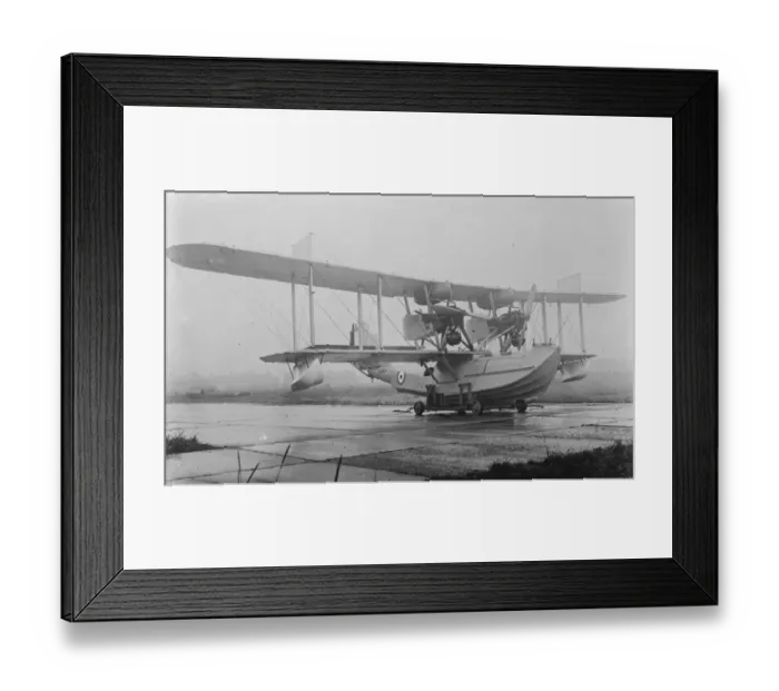 Framed Print : Stainless steel plane leaves Lytham for Felixstowe. The seaplane on the slipway