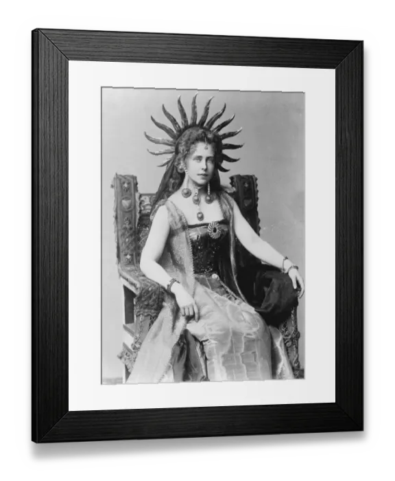 Framed Print : The Queen of Romanian in amateur theatricals. The Queen of Romania as the queen Framed Print : The Queen of Romanian in amateur theatricals. The Queen of Romania as the queen