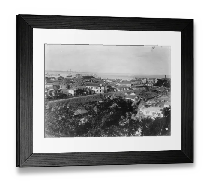 Framed Print : Great earthquake at Yokohama. Town reported on fire. A general view of the City and Harbour Framed Print : Great earthquake at Yokohama. Town reported on fire. A general view of the City and Harbour