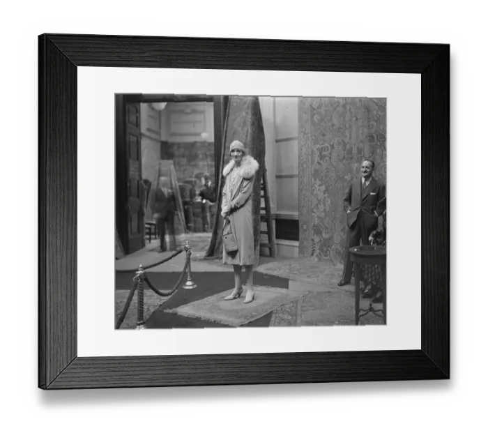 Framed Print : Marchioness of Carisbrooke at Grafton Galleries. 14 July 1930 Framed Print : Marchioness of Carisbrooke at Grafton Galleries. 14 July 1930