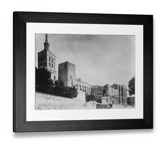 Framed Print : Avignon. The palace of the Pope and the Cathedral. 1 May 1929 Framed Print : Avignon. The palace of the Pope and the Cathedral. 1 May 1929
