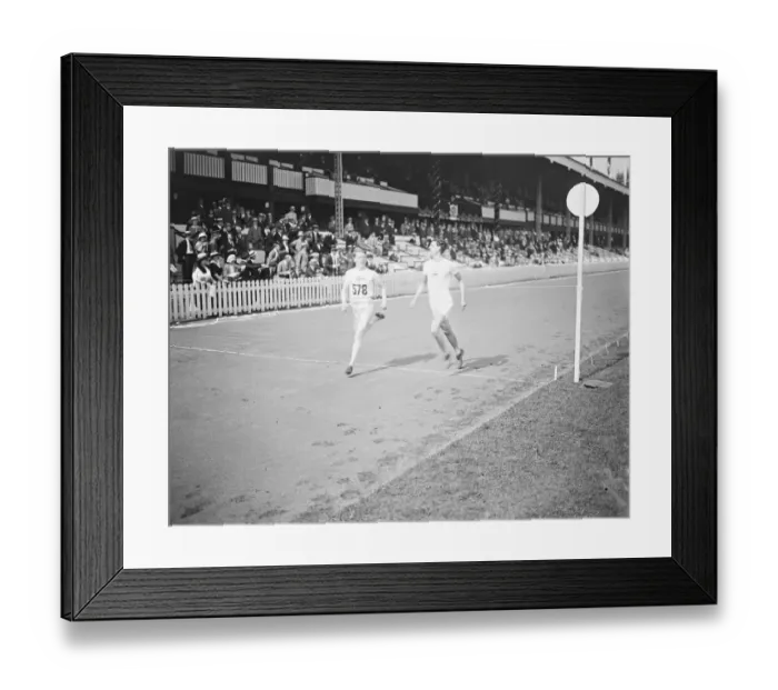 Framed Print : Olympic Games at Antwerp Rudolf Falk ( Sweden ) wins the first semi final with Herbert Framed Print : Olympic Games at Antwerp Rudolf Falk ( Sweden ) wins the first semi final with Herbert