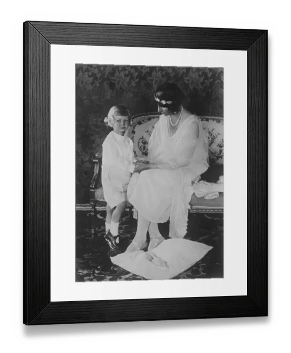Framed Print : Kaisers youngest grandson. The Duchess of Brunswick with her 3 year old son Framed Print : Kaisers youngest grandson. The Duchess of Brunswick with her 3 year old son